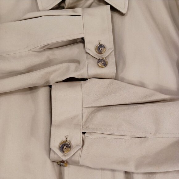 VTG Brooks Brothers Mens Med Classic Car Coat Chore Jacket Khaki/Plaid Hong Kong - Picture 13 of 13